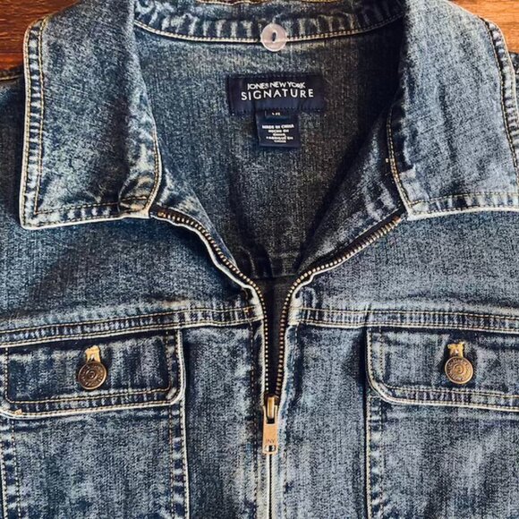 Jones New York Signature Denim Jacket Size XL - Picture 1 of 14